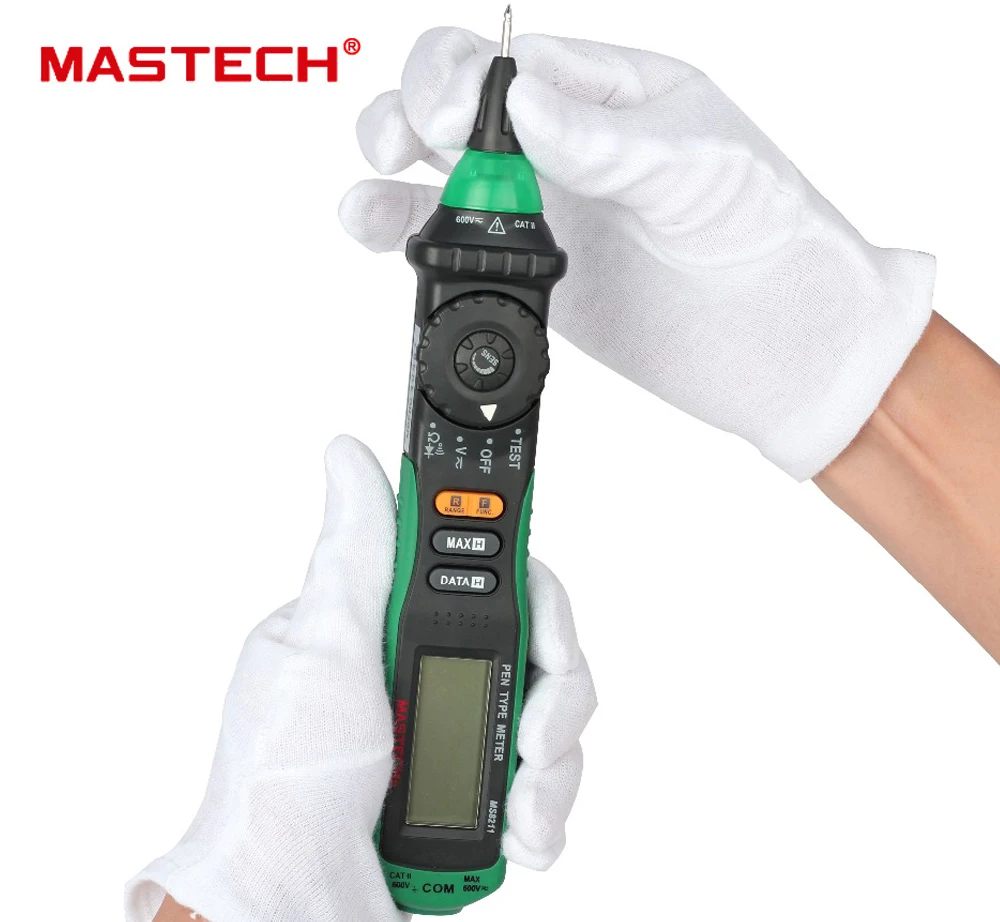 

MASTECH MS8211 Pen-type Autoranging Digital Multimeter Non-contact AC/DC Voltage Detector