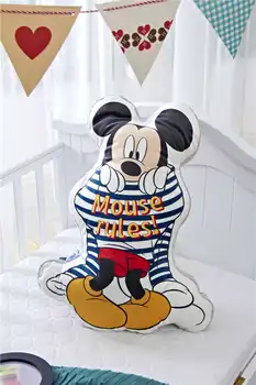 

Disney Mickey Mouse Decorative pillow for Kids Bedroom Decoration bedding back cushion Childrens Gift 50*30 Sleeping Bed Boys