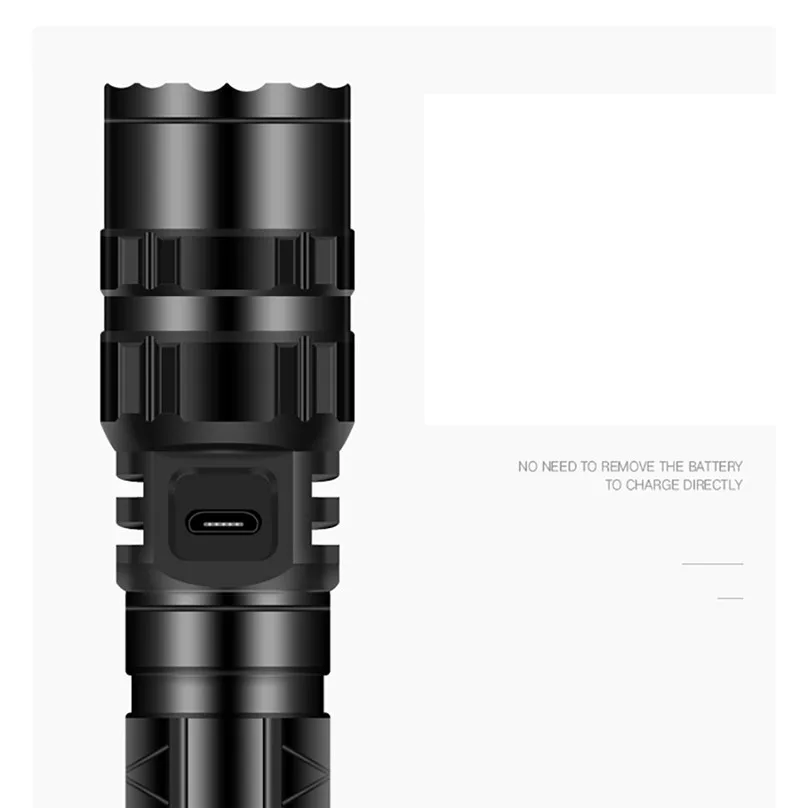 2019 NEW 50000LM Flashlights T6 Tactical Military LED Bicycle Light Flashlight 18650 Torch Direct charge 5-Mode bike Light #4M19 (5)