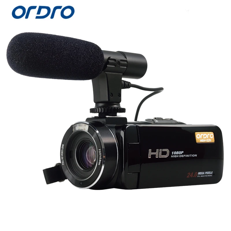 

Ordro HDV-Z 20 Wifi Functions 1080P Digital Video Camcorder Full HD 16x digital Zoom DV 3.0 Inch with Remote Control