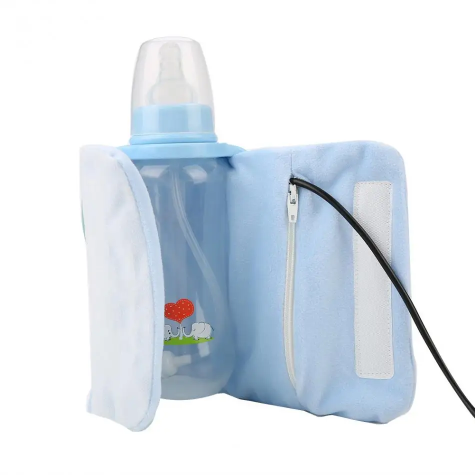 Портативная USB дорожная Детская Бутылочка для молока, подогреватель бутылочек, бутылочка для кормления младенцев, Подогреваемая крышка, термостат, подогреватель пищи