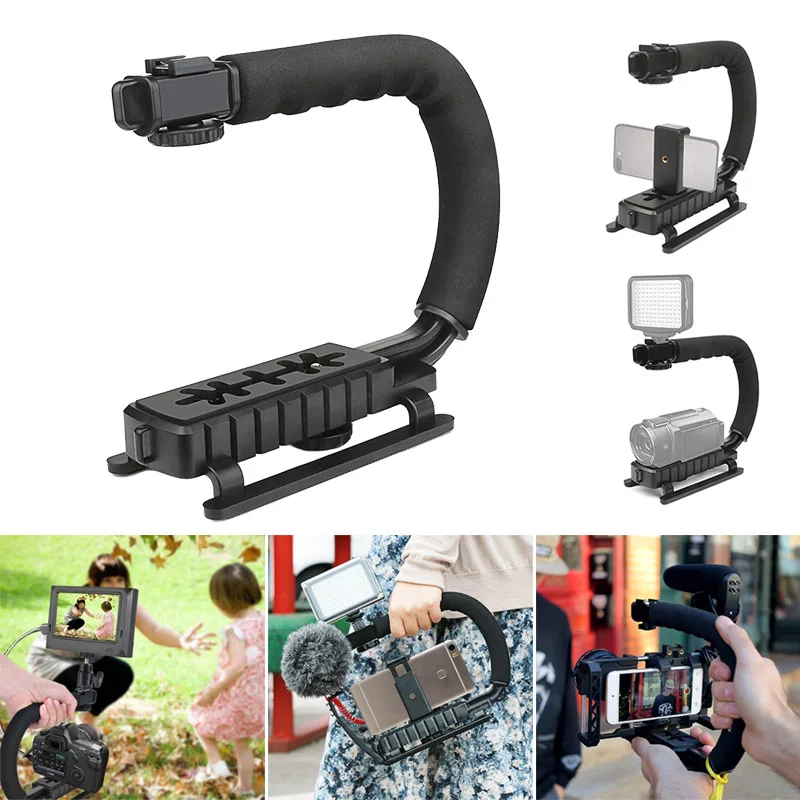 

Video Handheld Stabilizer Camera Action Stabilizing Grip Handle for Canon Nikon Sony DV Camcorder LCC77