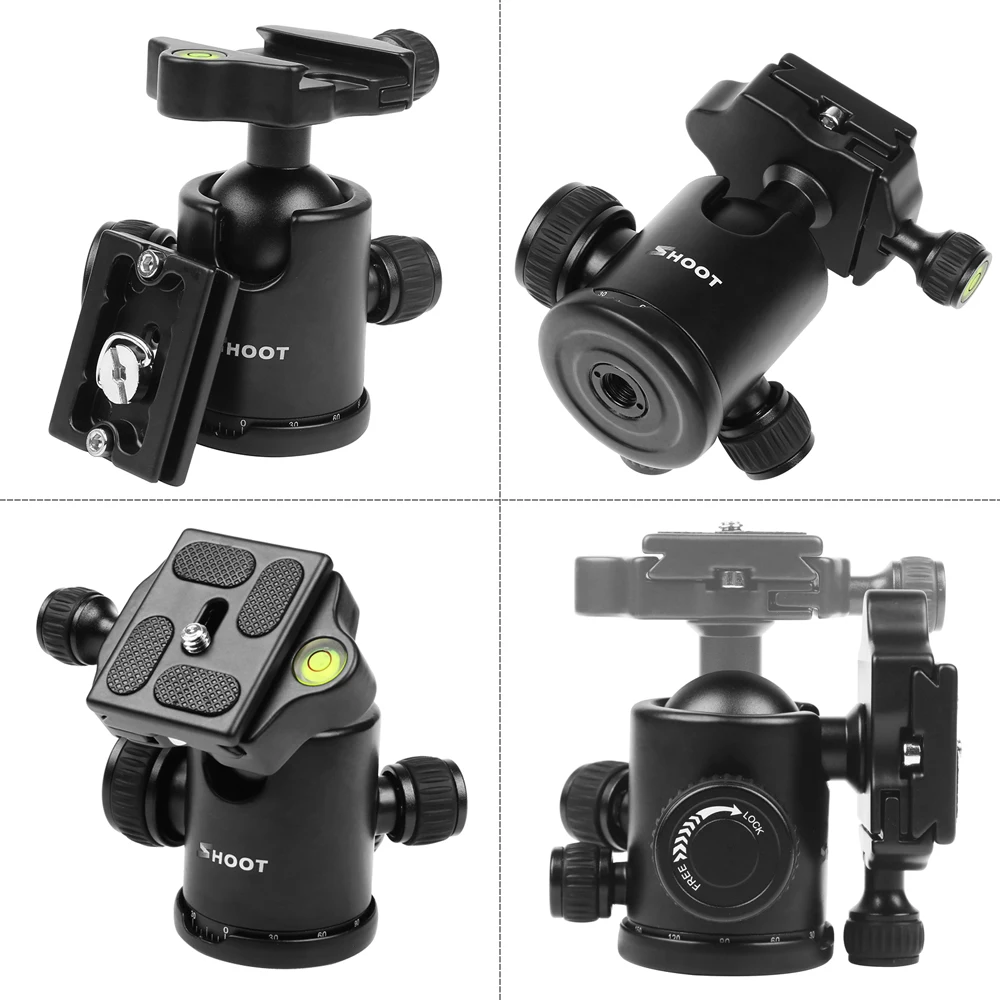 Штатив для мини-камеры с шаровой головкой с быстроразъемной пластиной 1/" 3/8" винт Максимальная нагрузка 10 кг для Nikon sony Canon DSLR Cam Штатив