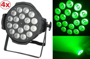 

4xLot Indoor Led Par Light 18x15W 5in1 RGBWA Die-cast Aluminiun Case Led Par64 Can Lights DJ Disco Strobe Lighting Home Party