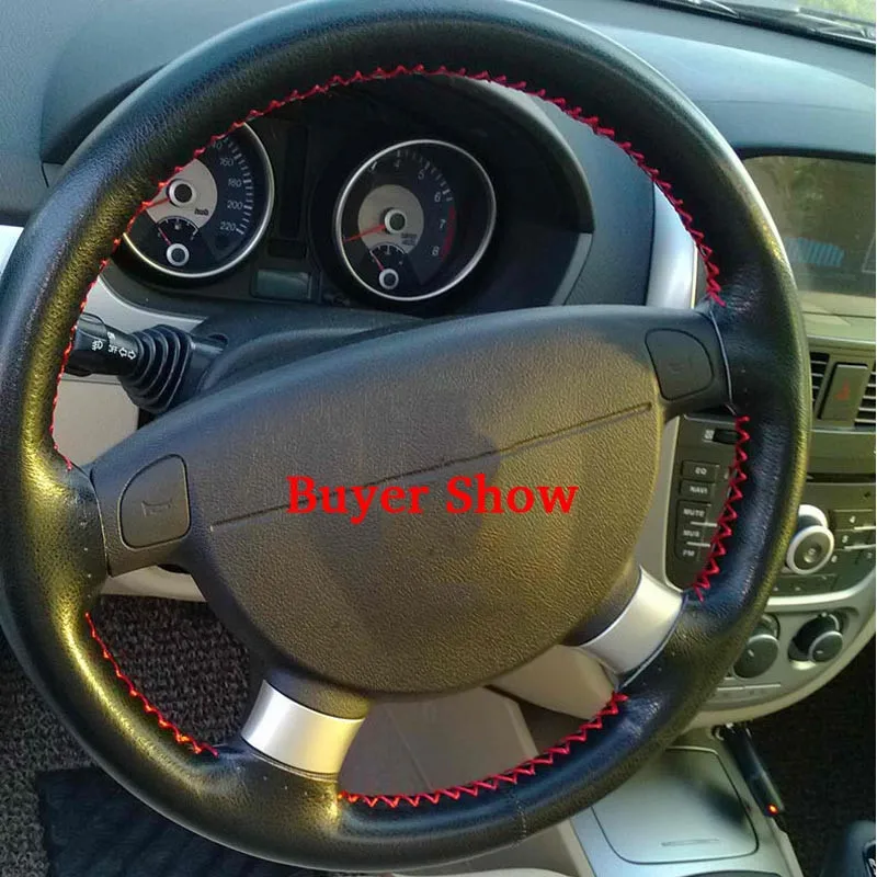Car Braid Leather Steering Wheel (2)