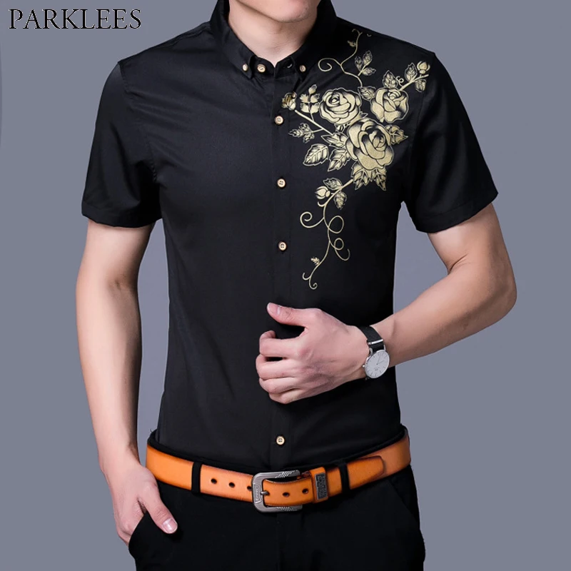 black rose dress shirt