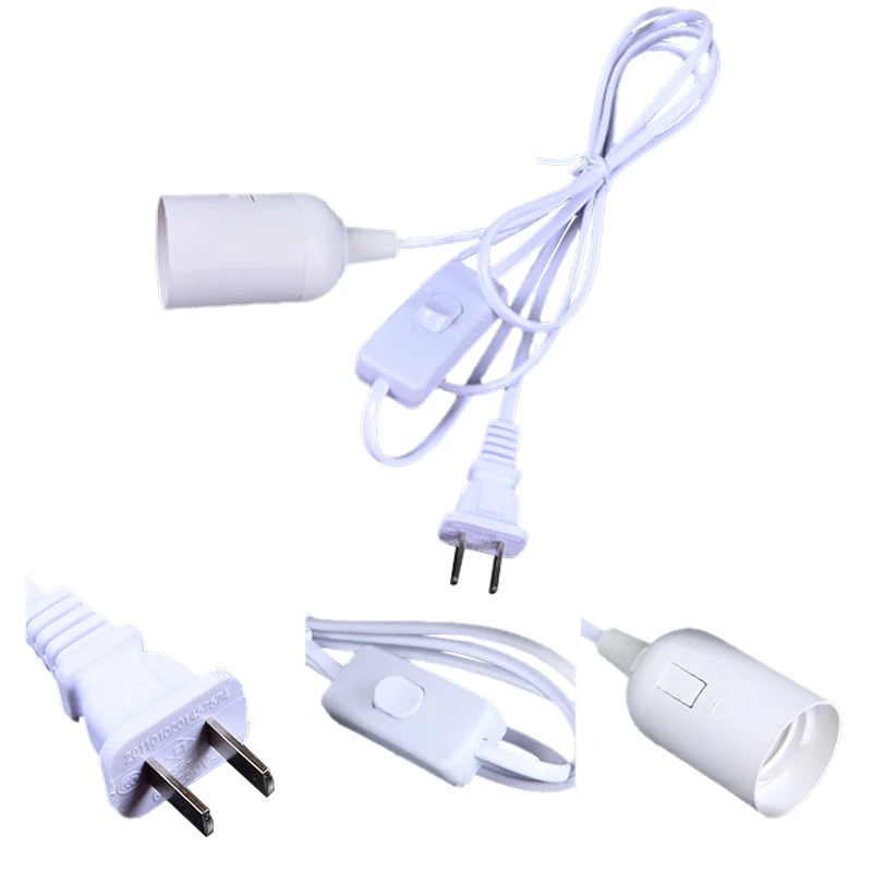 Litake E27 лампа база держатель подвесной светильник держатель с шнуром питания независимый кнопочный переключатель 1,5 м