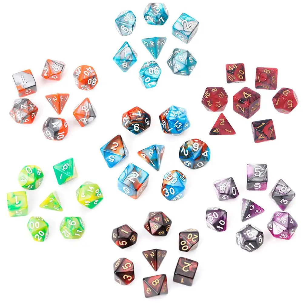 Good Deal 7pcs/Set Acrylic Polyhedral Dice For TRPG Board Game Dungeons And Dragons D4-D20 gzLGqGxe