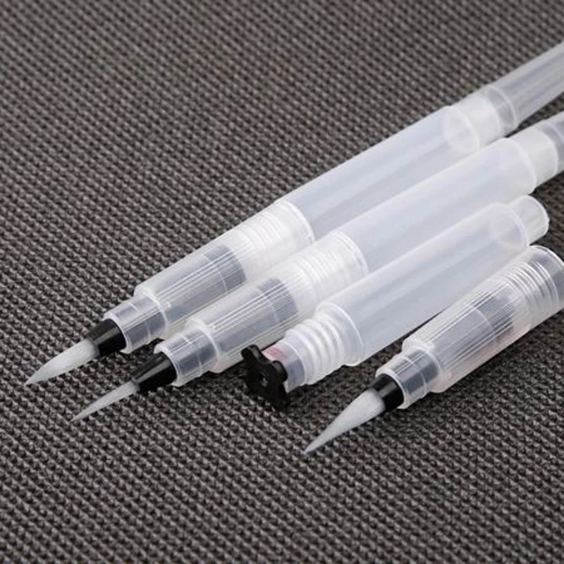 3PC Paint Brush Water color brush Pens carry art Pencil Soft Watercolor Brush Pen For Calligraphy Painting Office Supplies