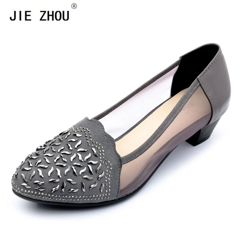 

Summer Women Pumps Fashion Solid Round Toe Square Heel Single Shoes Classics high quality shoes woman