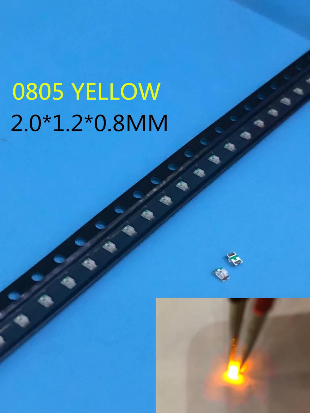 200 шт. 0805 Желтый SMD светодиодный s супер яркий диоды для подавления переходных