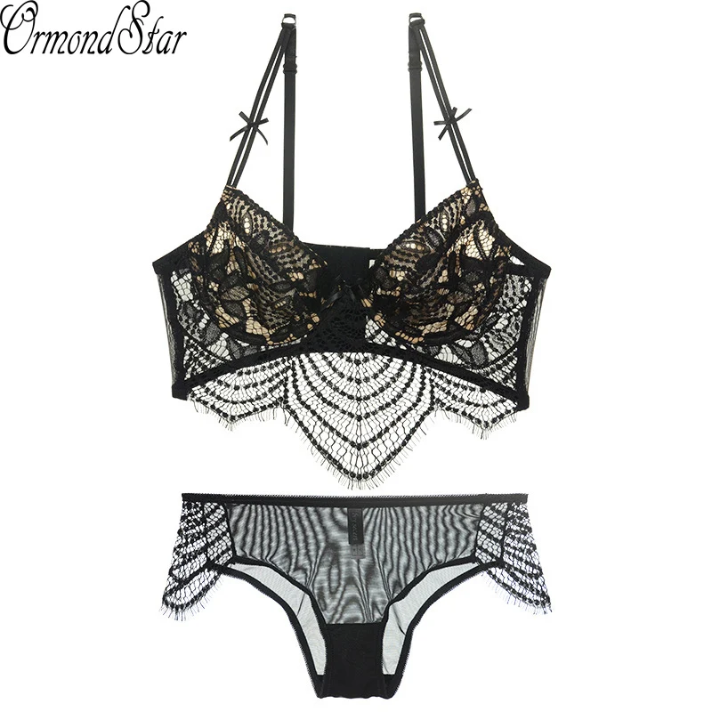 2017 Real New Sexy Lace Bralette Women Underwear Set Push Up Ladies