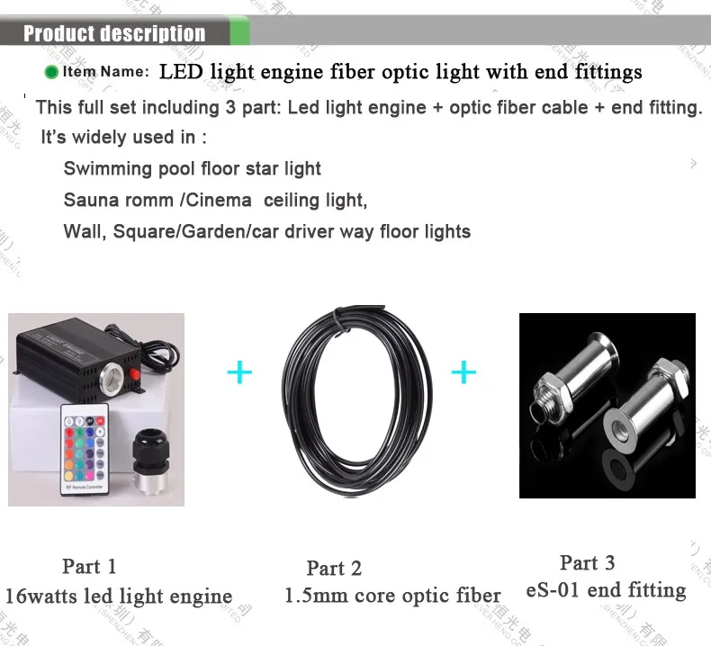 Водонепроницаемый led rgb led водонепроницаемый светильник для сауны волоконно-оптический светильник для звездного потолка