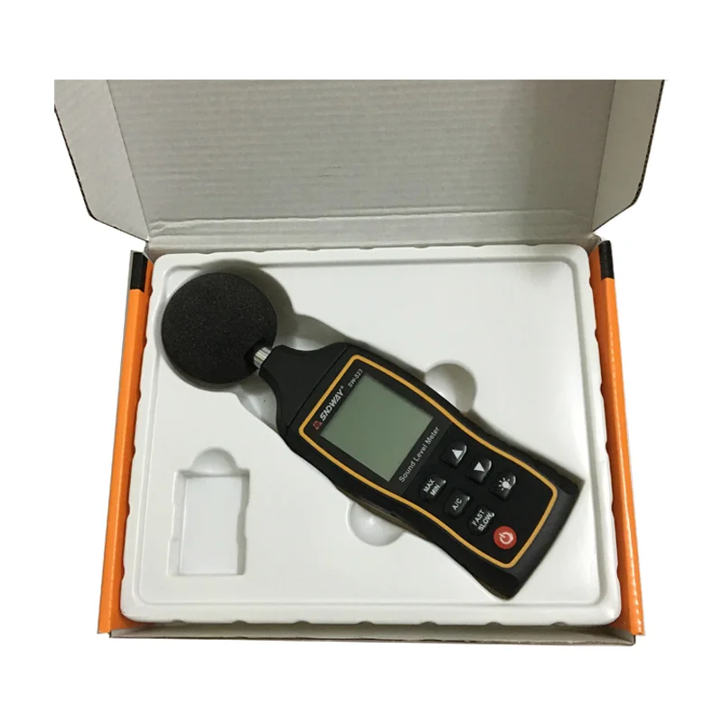 SNDWAY lcd цифровой измеритель уровня шума 30-130dBA 1,5 дБ точность цифровой измеритель уровня звука подсветка Тестер шума