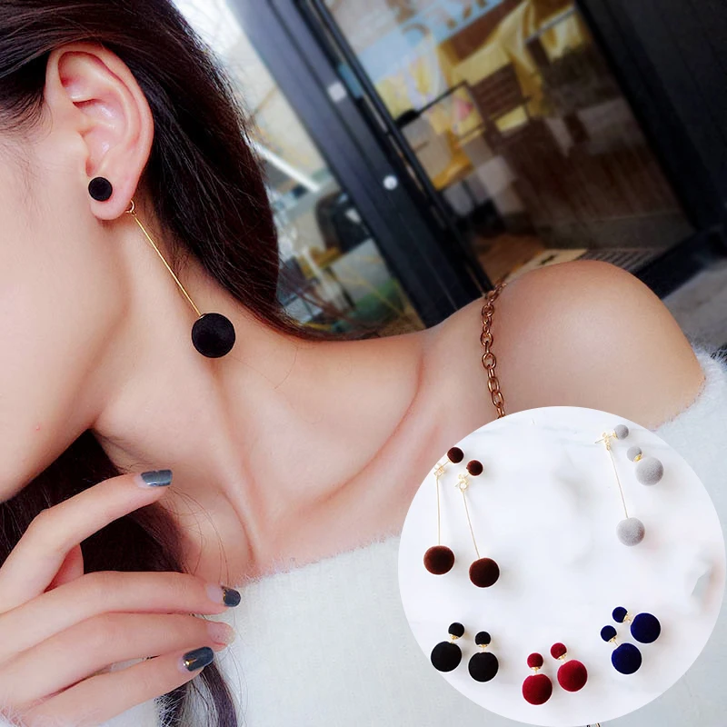 

M MISM Christmas Pompom Earrings for Women Luxury Jewelry Accessories Elegant Earrings Brinc Oorbellen Voor Vrouwen