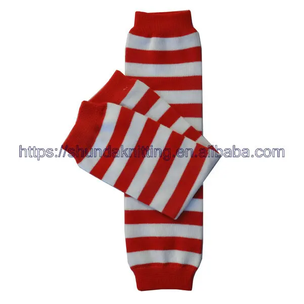 Free Shipping Red White Stripe Baby Girl Boy Toddler legwarmers/ Kid