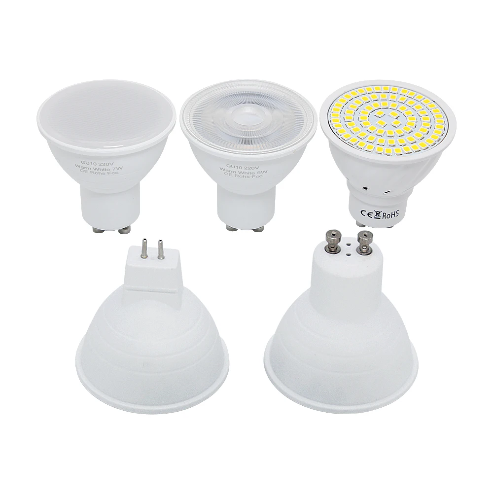 

10pcs CE&RoHs LED Bulb MR16 GU10 Spotlight 2W 3W 4W 5W 7W AC 220V COB Chip Light Beam Angle 120 Degree For Home Chandelier Lamp