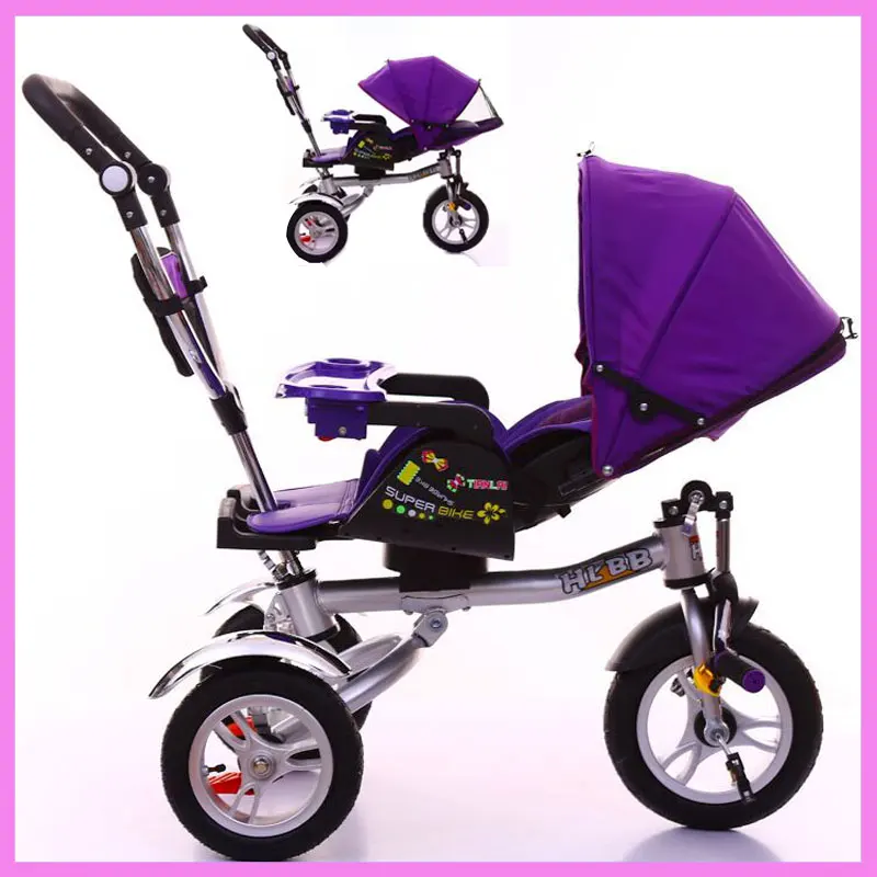 Child Tricycle Stroller Bicycle Lying Flat Trolley Folding Baby