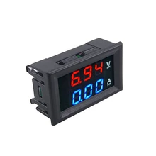 DC 100V 10A Voltmeter Ammeter Red LED Amp Dual Digital Volt Meter Gauge Analog Volt Ammeter 0.28″ Blue Red Dual Display