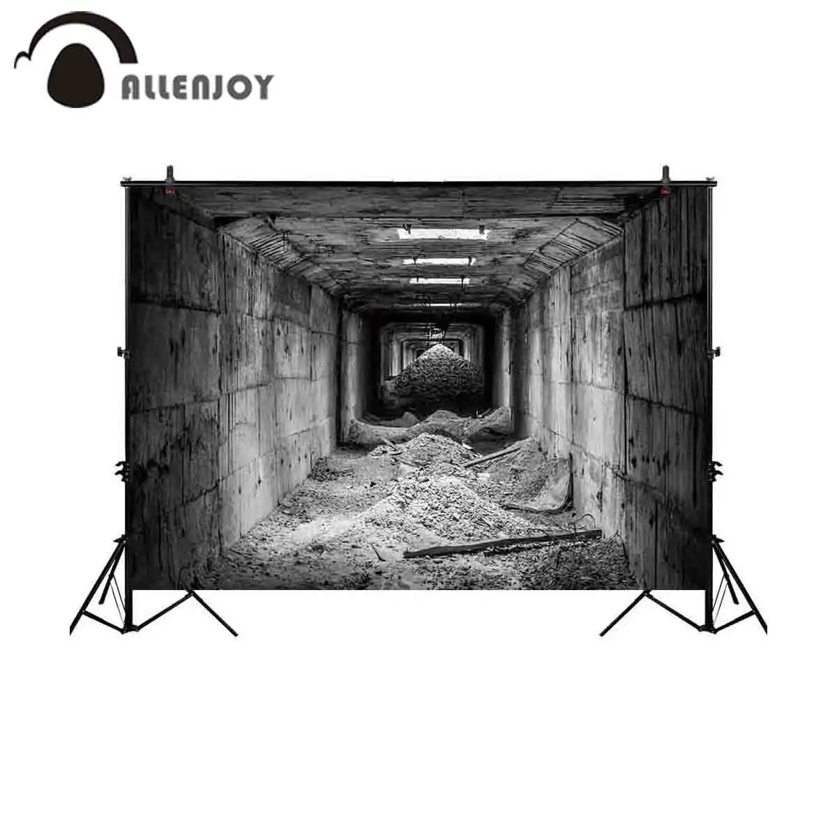 Фон для фотосъемки Allenjoy черный туннель с повреждениями фон реквизит студийной