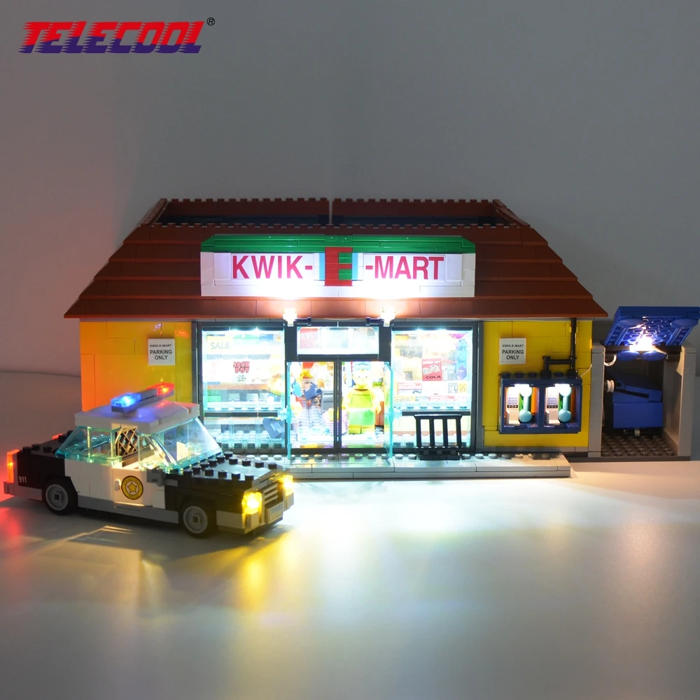 

TELECOOL LED Light Set For The Simpsons Kwik-E-Mart Building Blocks Toy Lighting Kit 16004 Compatible With Famous Model 71016