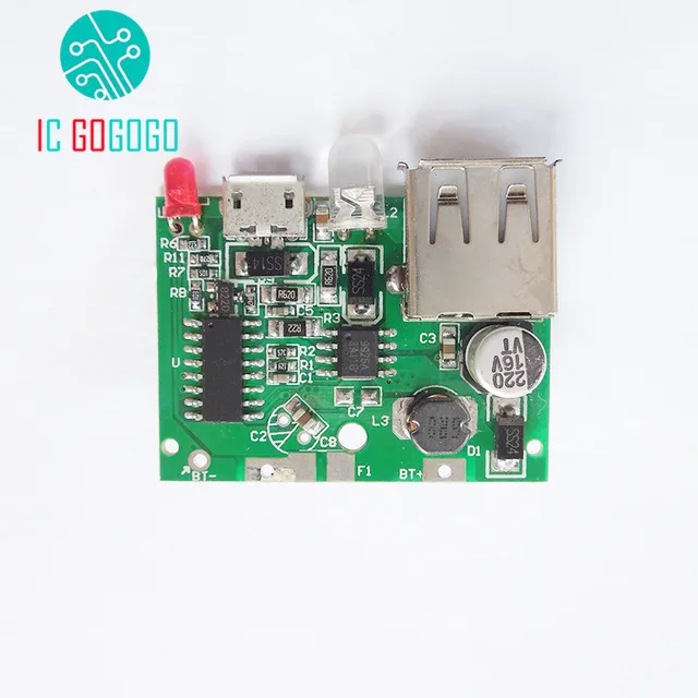 diy 3 7v to 5v 1 5a 2a mobile power bank charger circuit board 18650