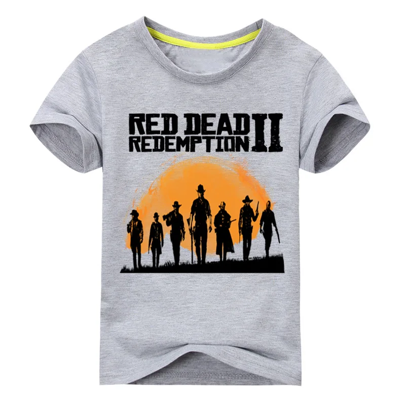 

Boy Red Dead Redemption 2 Tees Top Costume For Unisex Kids Clothing Girls Spring T-shirts Clothes Children Casual T Shirt DX158