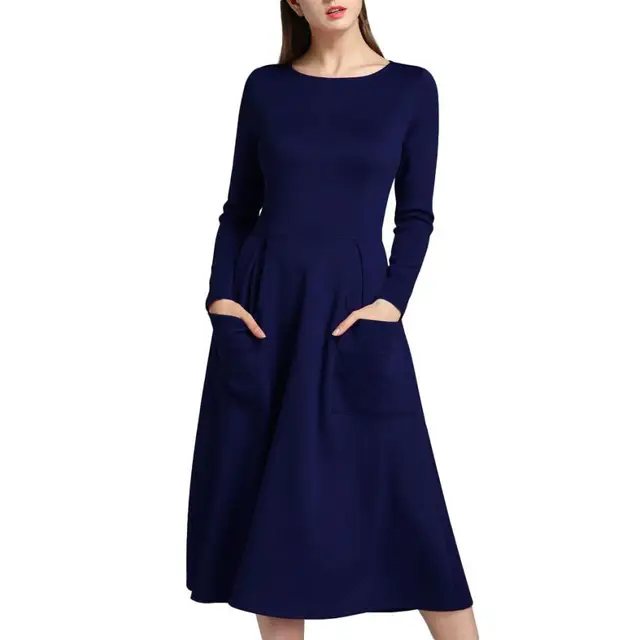 Aliexpress.com : Buy Dress 2017 winter dress Long sleeved zipper long ...