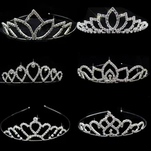 Модный хрустальный цветок корона головная повязка Серебряная Свадебная вечеринка тиара ленточки для невесты аксессуары для волос повязки на голову для девочек ювелирные изделия на волосы