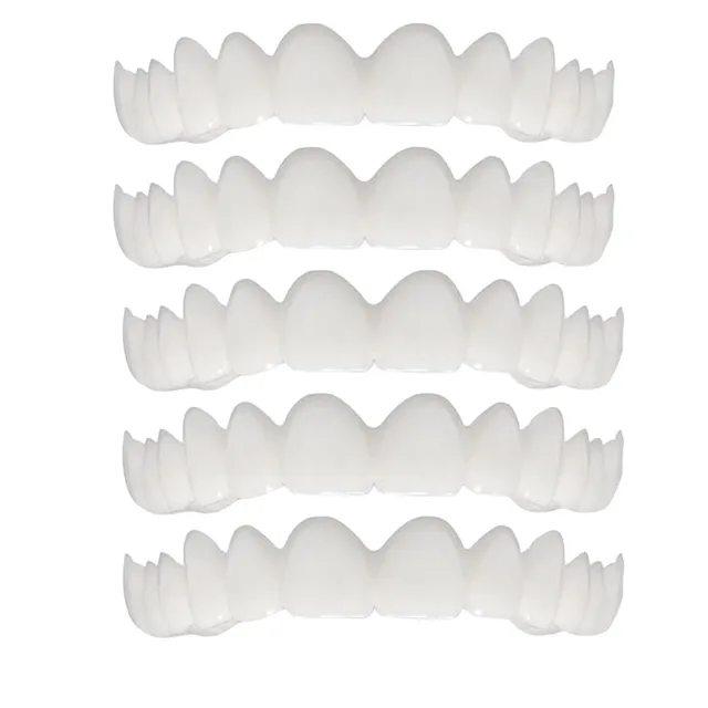 5PCFalse Fake Tooth Cover Smile Comfort Fit Cosmetic Teeth Plastic