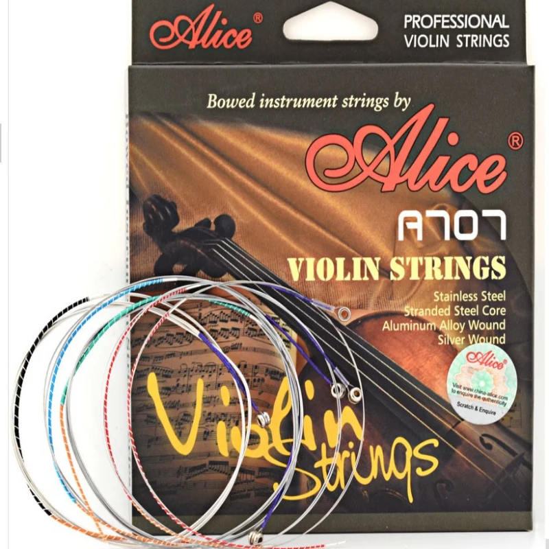 

authorised Alice violin 707strings violin strings 1/4 1/2 3/4 4/4 High quality imported violin accessories free shipping