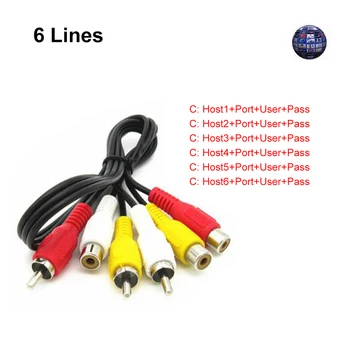 

20pcs AV Cable 6 Lines 1 Year Cccam clines for Satellite TV Receiver DVB High Quality Stable cccam cline for 1 year Europe Spain