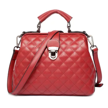

Women Handbags Brands PU Leather Women Bag Cross Body Solid Colour Lock Diamond Lattice Women Bags Elegant