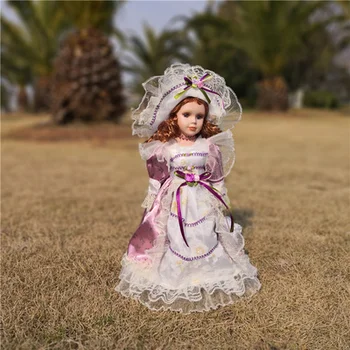 

Height 30cm Russia Hand - made ceramic doll home decoration pieces European style home vintage Doll birthday knot Girl gifts