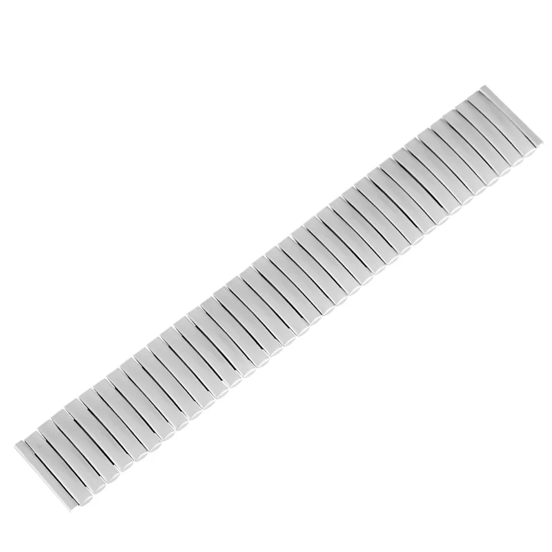 20/ 22MM Stainless Steel Watch Strap Silver/ Black Replacement Watchband Practical Stretchable Length None Buckle Strap Scrub