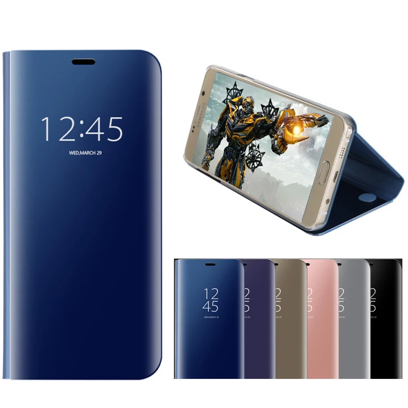 

For Samsung S8 Plus Case Mirror Smart View Window Flip Case for SAMSUNG Galaxy S8 Plus G9550 Cover Luxury Mirror Plating Cases