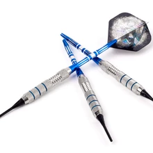 3 шт./Набор 18 г профессиональный мягкий наконечник Дартс с Алюминиевый дротик валы электронные дротики с лазерными листьями 2 комплекта