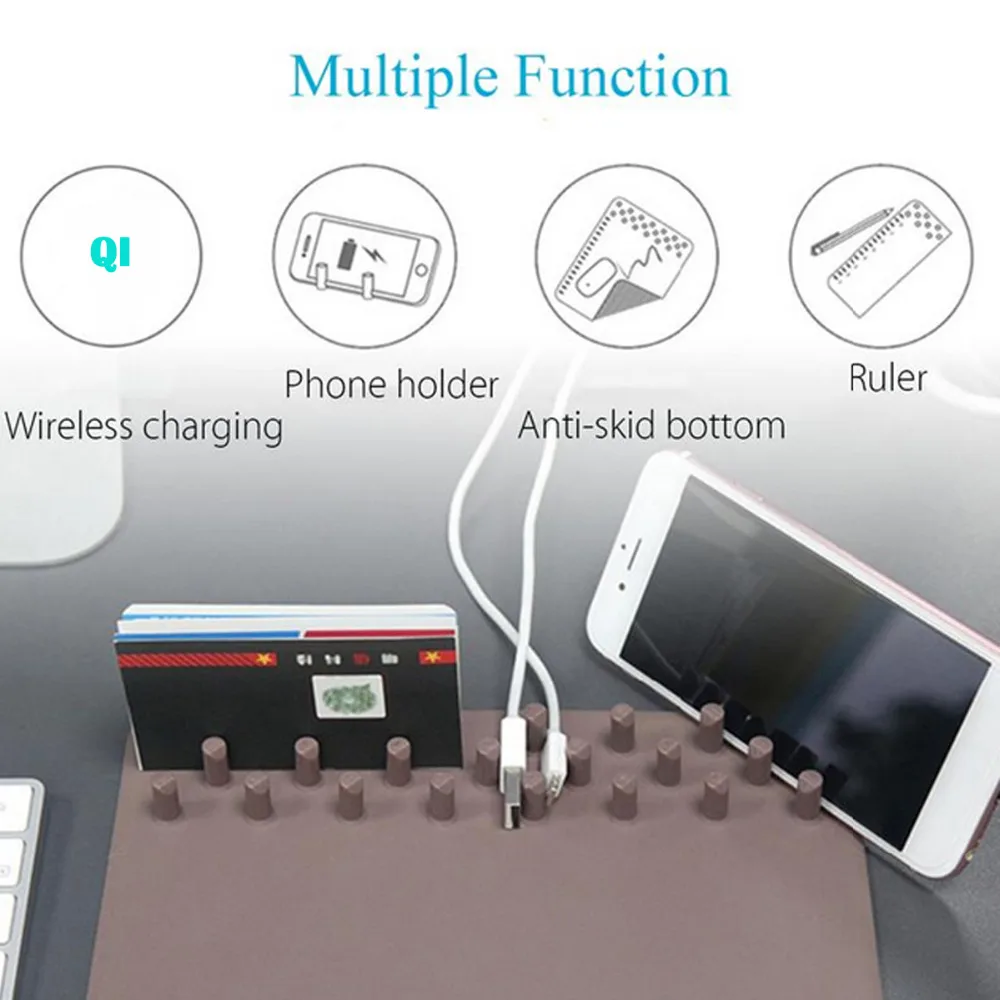 Wirless Charing pad для Iphone samsung QI Беспроводное зарядное устройство держатель телефона мягкий коврик для мыши