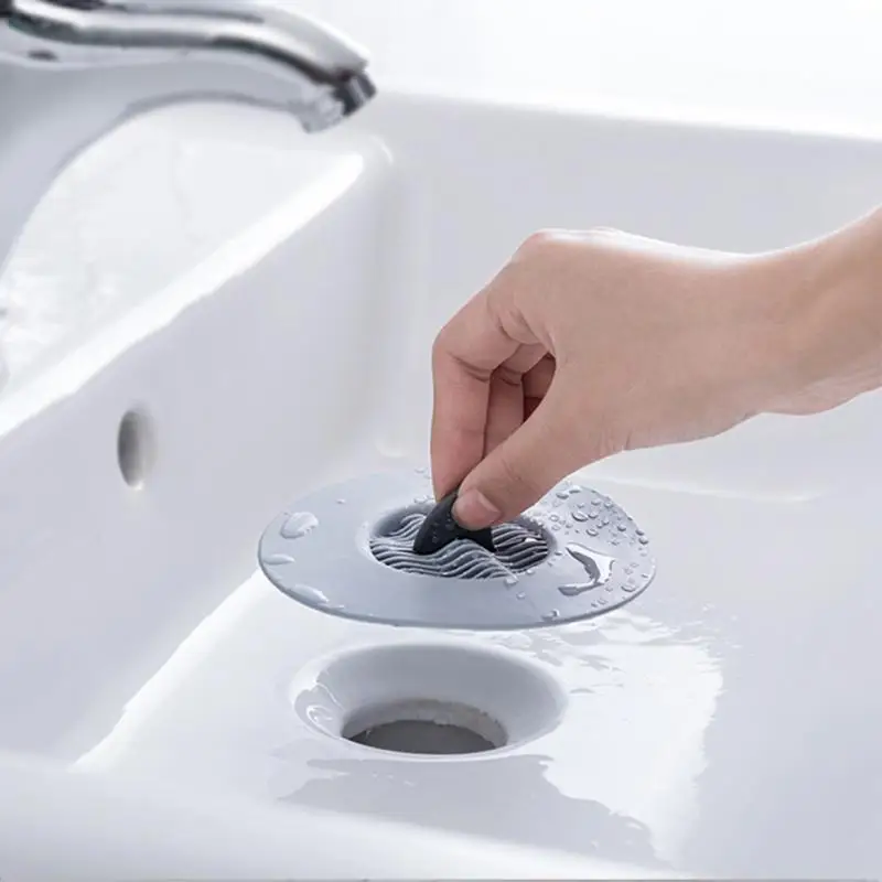 

New Durable Sink Hair Filter Reusable Mesh Kitchen bathroom strainer Drain Shark fin Wave Design bath tub Lightweight Catcher