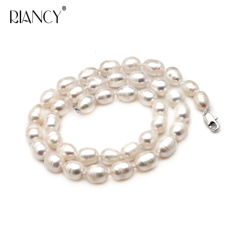 

Natural Pearl Necklace wholesale Freshwater Pearl Necklace Female 40cm 45cm 50cm 55cm 60cm Rice Pearl necklace for Mother