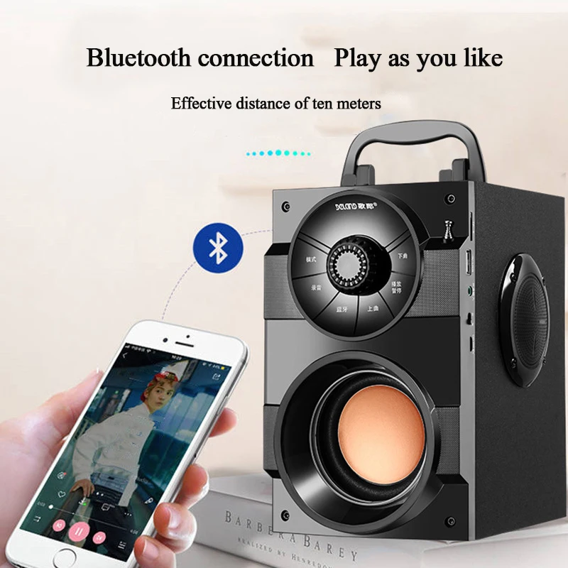 

Bluetooth Indoor/Outdoor Portable Waterproof Speakers, Wireless Outdoor Black Speakers Blackby Sound Appeal High Power Player
