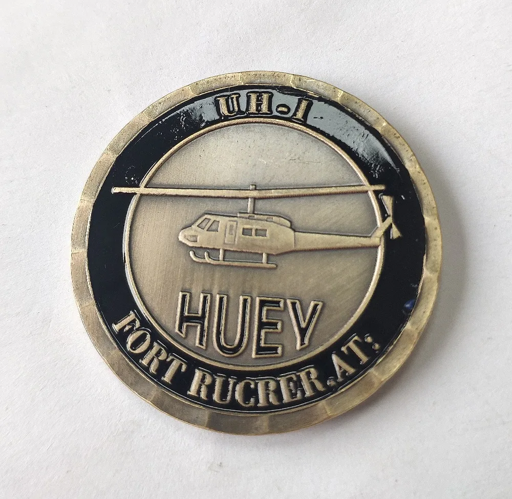 

Huey Helicopter UH-1 Fort Rucker Army Challenge Coin St US Army Aviation Home, DHL free shipping 50pcs/lot