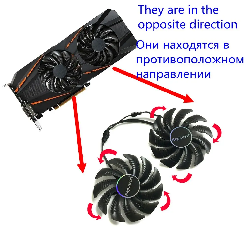 T129215SU 88 мм кулер графической карты вентилятор для REDEON AORUS RX580/570 GIGABYTE GV-RX570AORUS GV-RX580AORUS карты в качестве замены