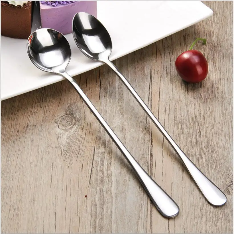 High Quality Ice Cream Tea Coffee Ice Spoon Long Handle Stainless Steel