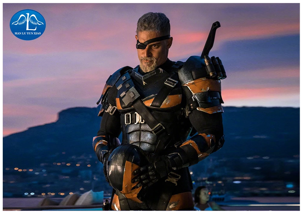 DC супер злодей Deathstroke Косплей Костюм мужской Slade Joseph Wilson Косплей Костюм Хэллоуин люкс взрослый костюм на заказ