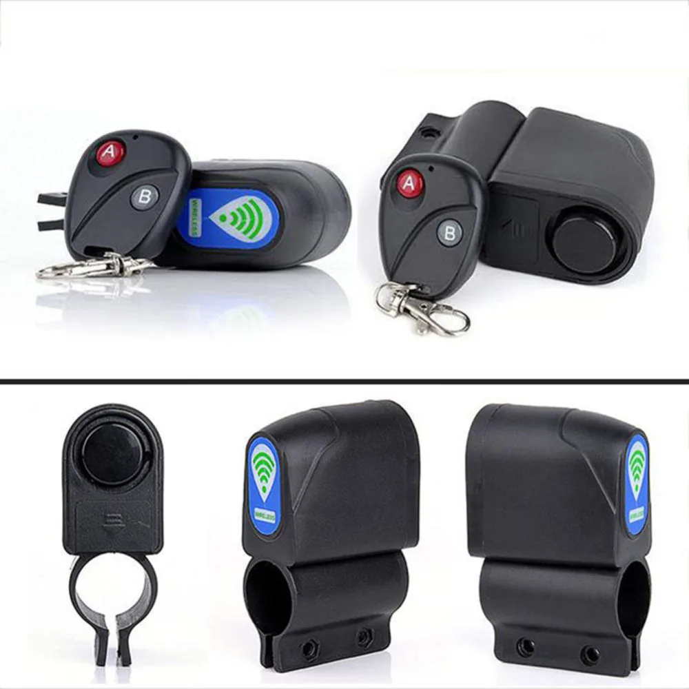 Wireless Remote Control Bike Bicycle Alarm Siren Shock Vibration Sensor Cycling Security Audible Sound Lock Guard Anti-theft