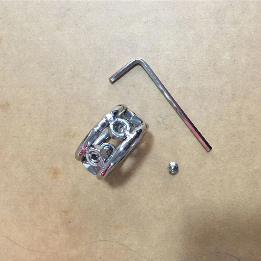 Кольцо для пениса винтовой шип из нержавеющей стали кольцо с замком мошонки