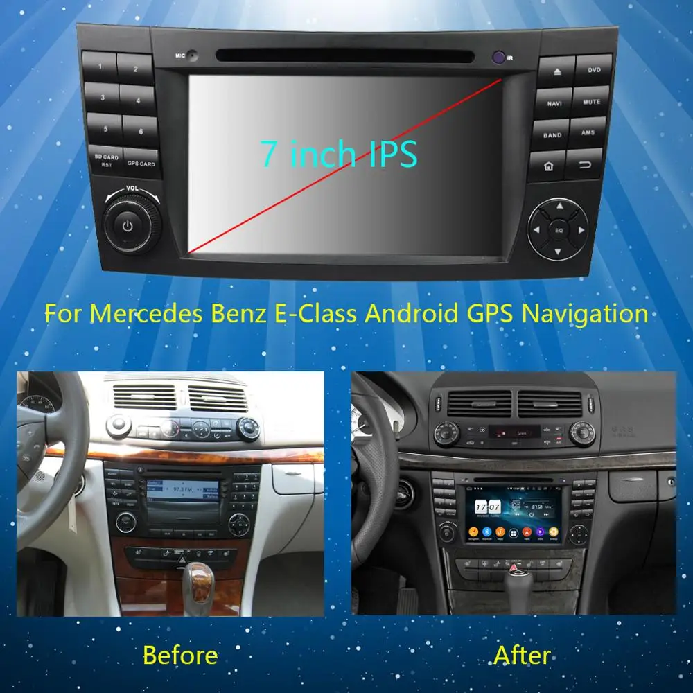 7 &quotIPS 8 Core 4 Гб + 64 ГБ Android 9 0 автомобильный dvd плеер для Mercedes Benz E Class W211 W463 W219 W209 GPS