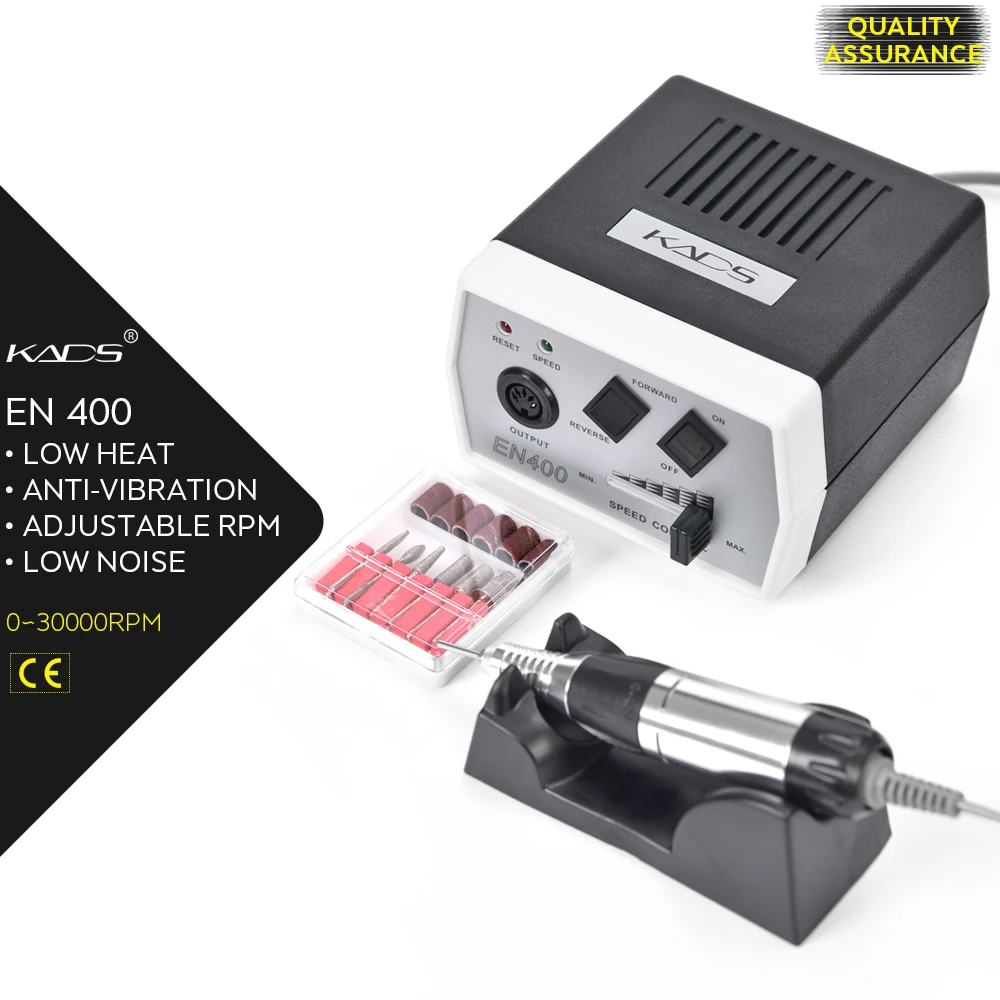 35 W Negro eléctrica uñas arte máquina de perforación de uñas de manicura pedicura archivos eléctrico manicura taladro y accesorio - 2
