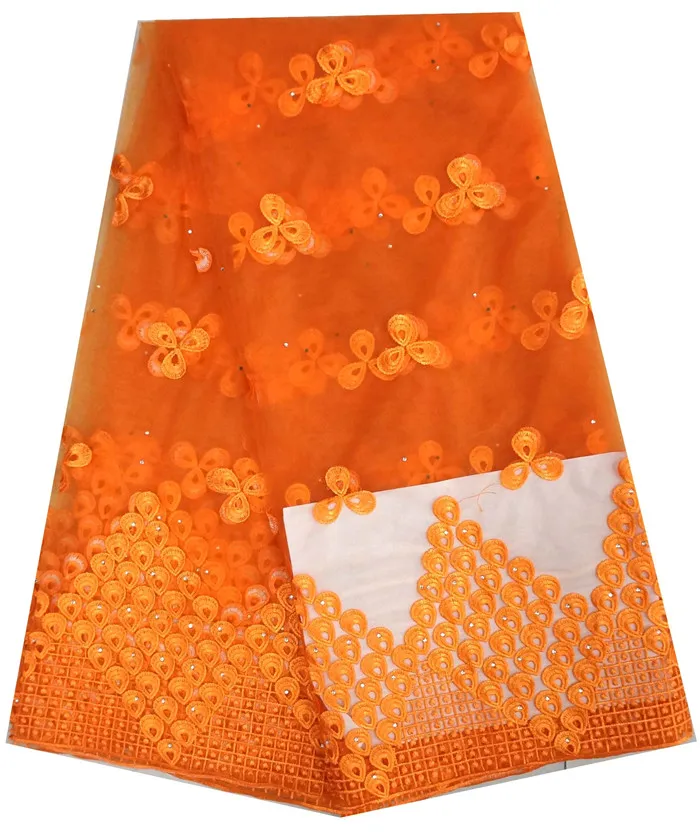 

African nice fashion tulle french lace embroidered for with shining stones net lace fabric popular design you are specail
